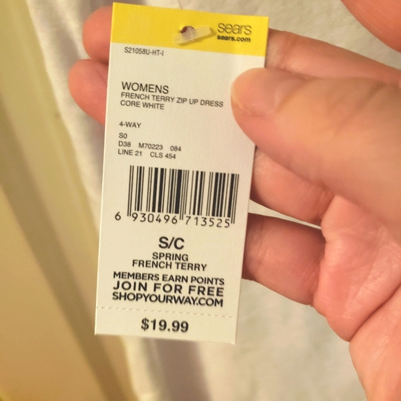 Laura Scott Spring French Terry Zip Up Dress - Picture 6 of 6